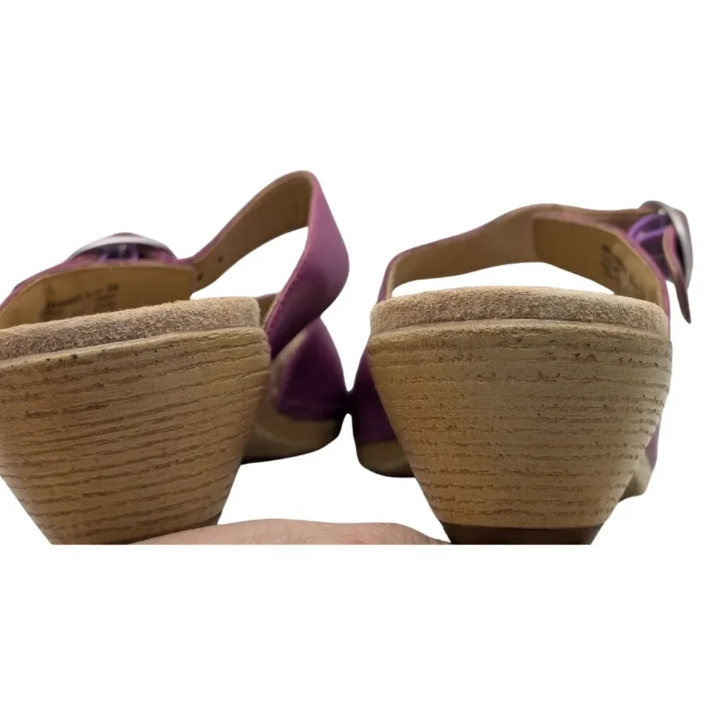 Dansko Purple Leather Clog Sandals - Picture 5 of 9